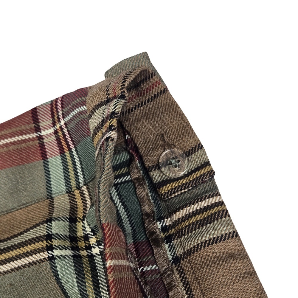 Pendleton Vintage Wool Plaid Pleated Midi Skirt Brown Green Red Plus Size 20W - Picture 4 of 9